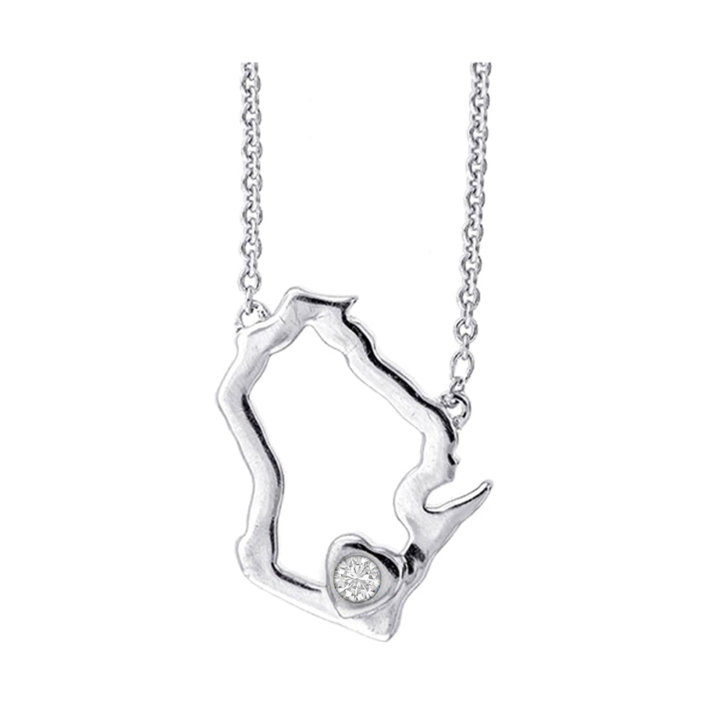 Silver Diamond 1/20Ctw Pendant