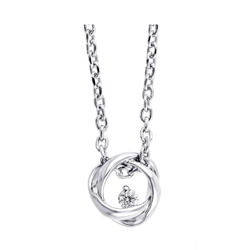 Silver Diamond 1/50Ctw Pendant