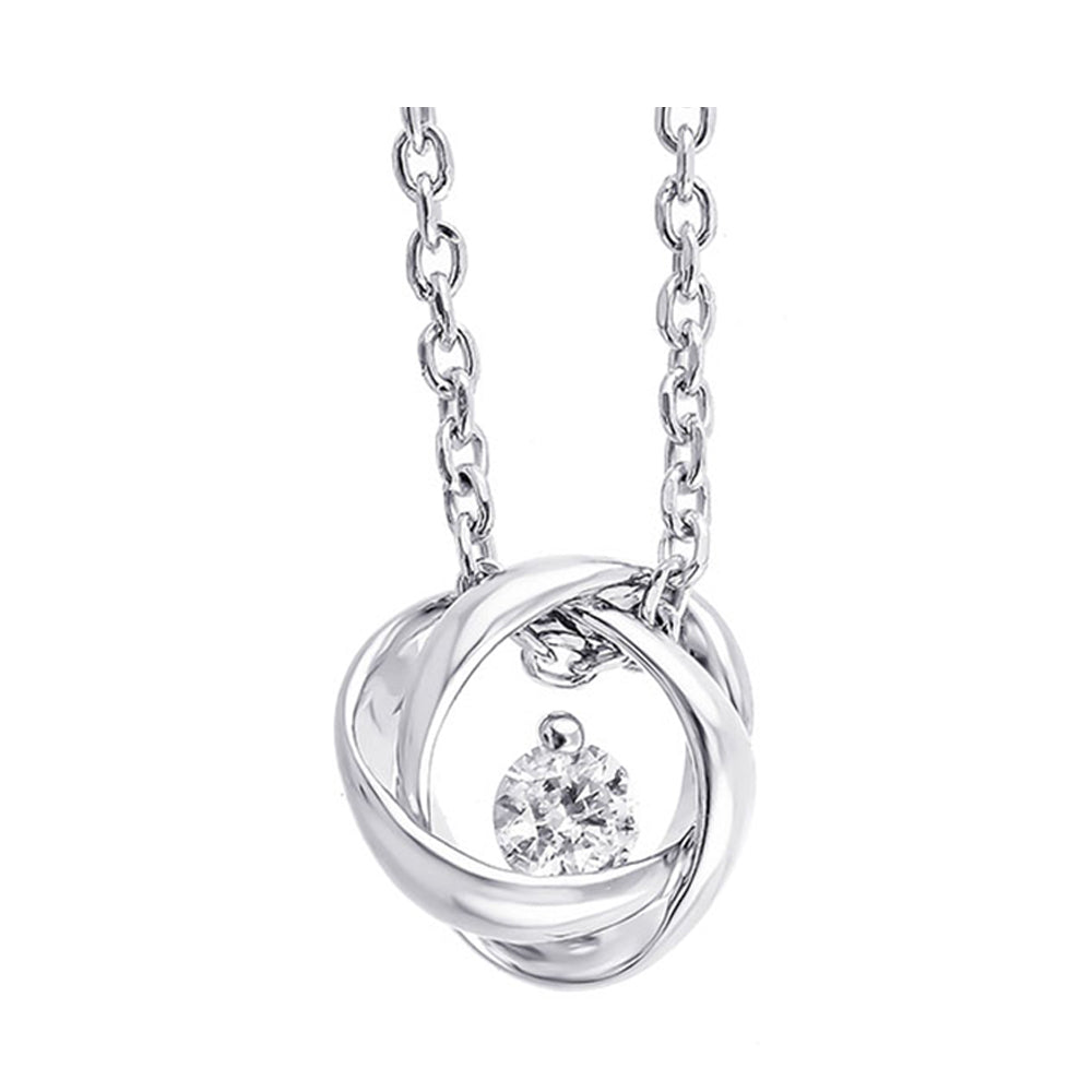 Silver Diamond 1/10Ctw Pendant