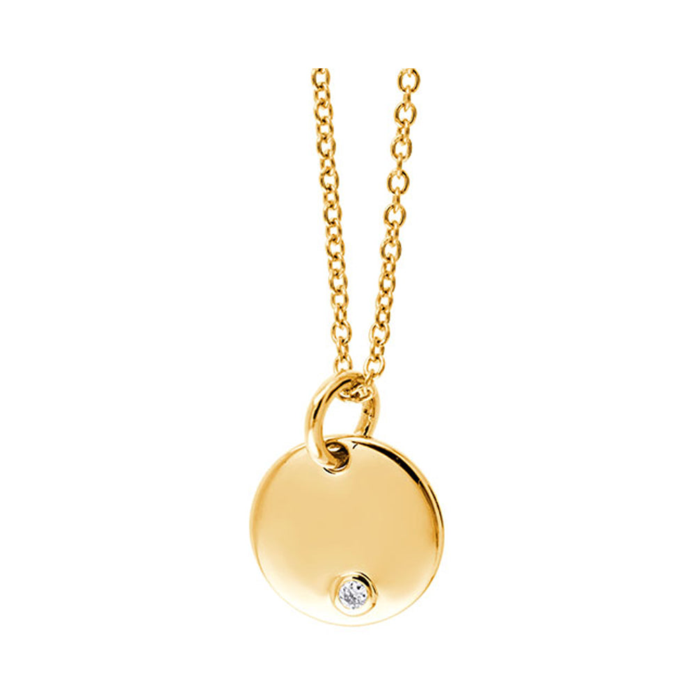 10Kt Yellow Gold Diamond 1/50Ctw Pendant