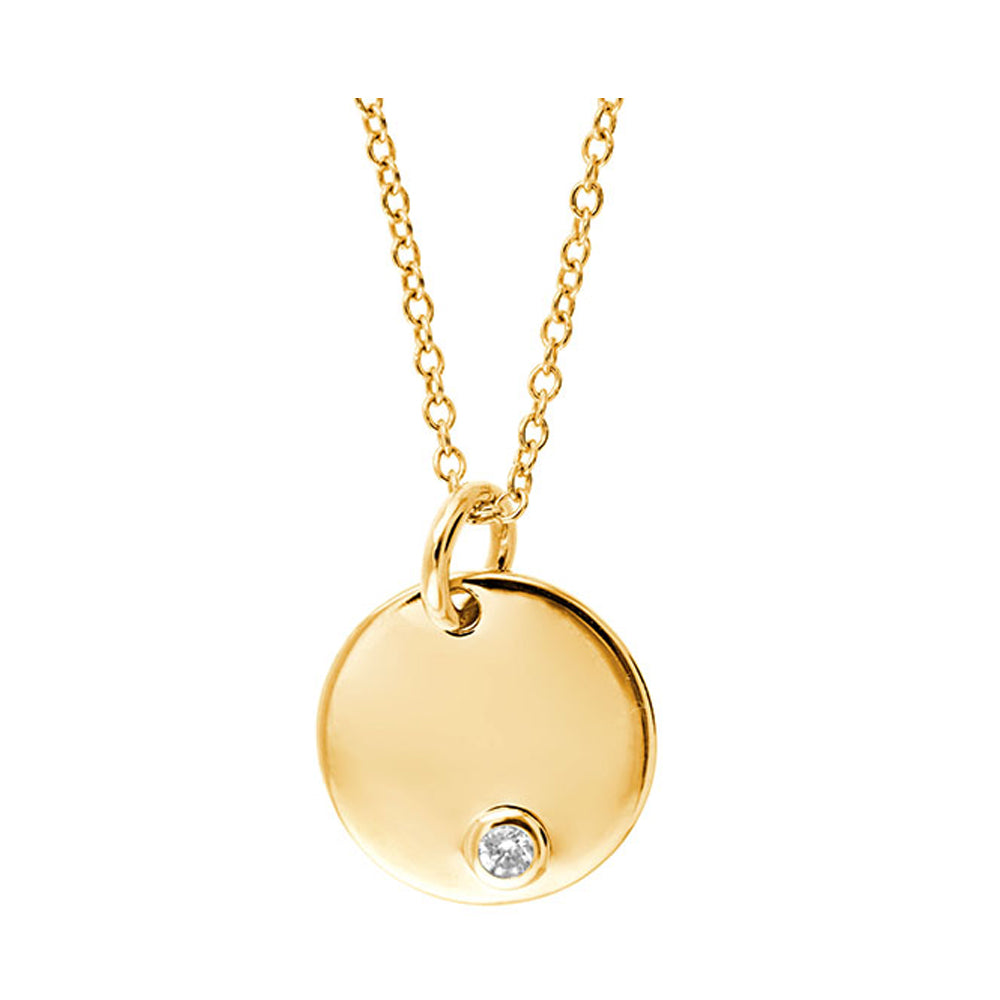 10Kt Yellow Gold Diamond 1/25Ctw Pendant