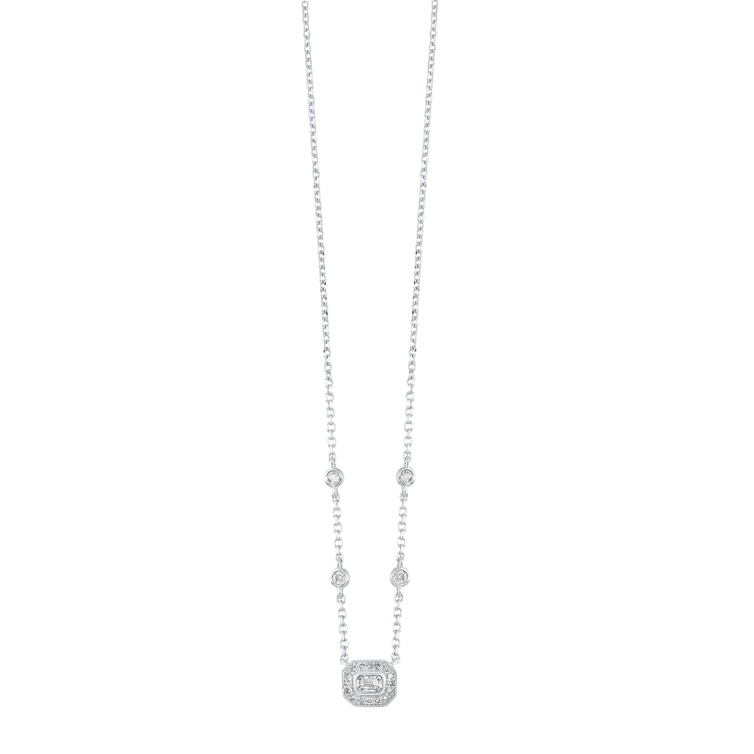 10Kt White Gold Diamond 1/5Ctw Pendant