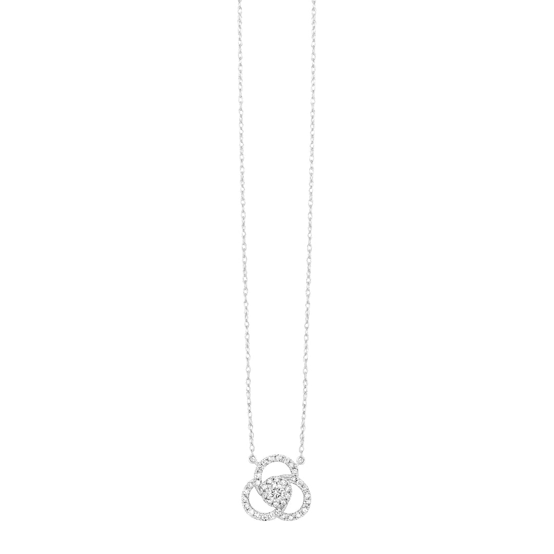 14Kt White Gold Diamond 1/4Ctw Pendant
