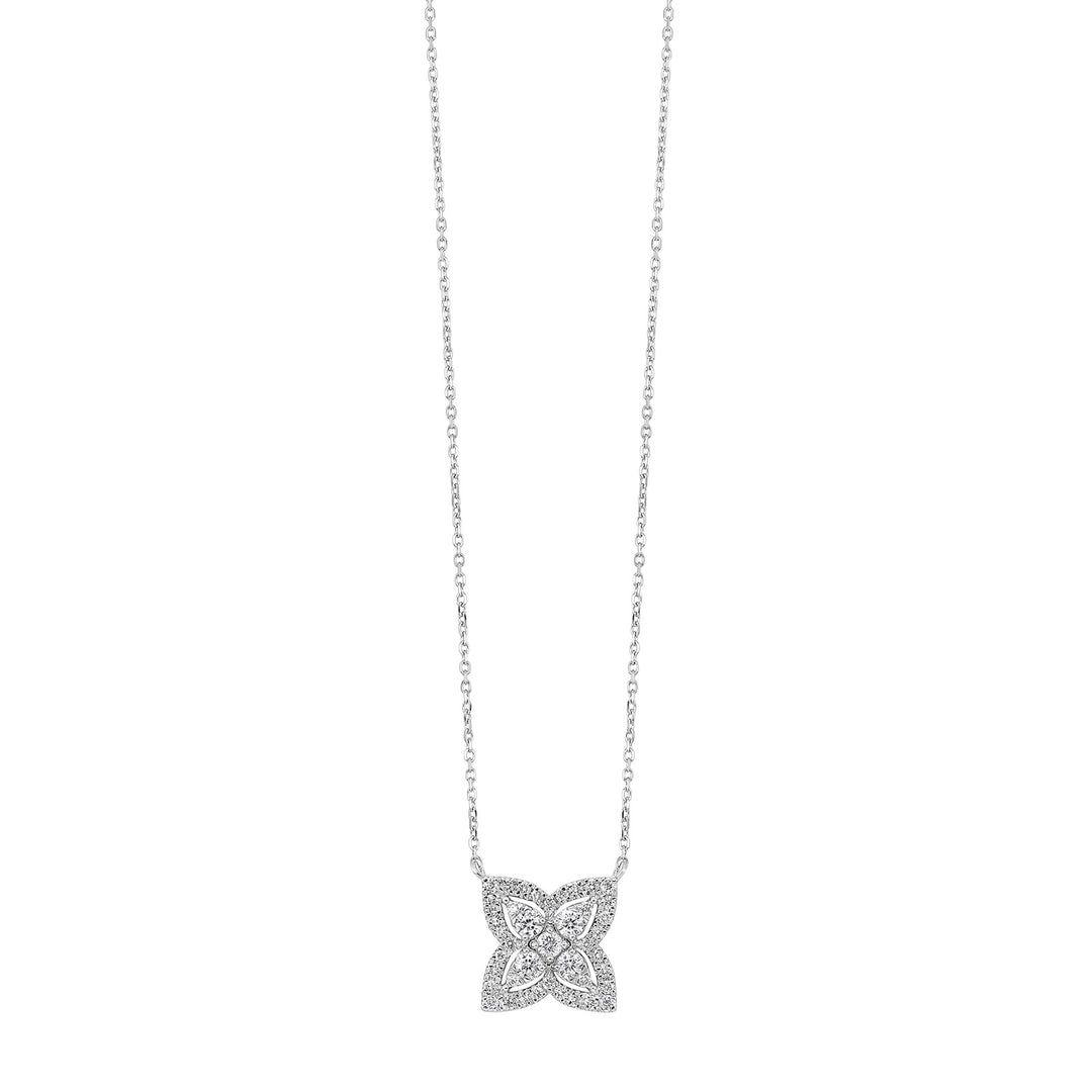 89 Facet 14Kt White Gold Diamond 1/2Ctw Pendant