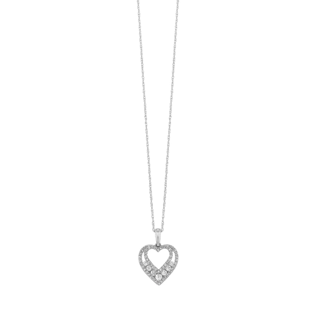 10Kt White Gold Diamond 1/4Ctw Pendant