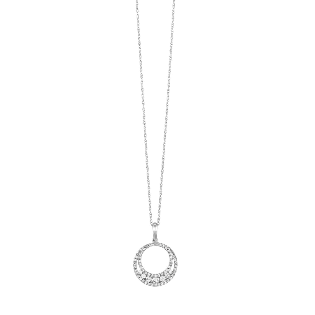 10Kt White Gold Diamond 1/4Ctw Pendant