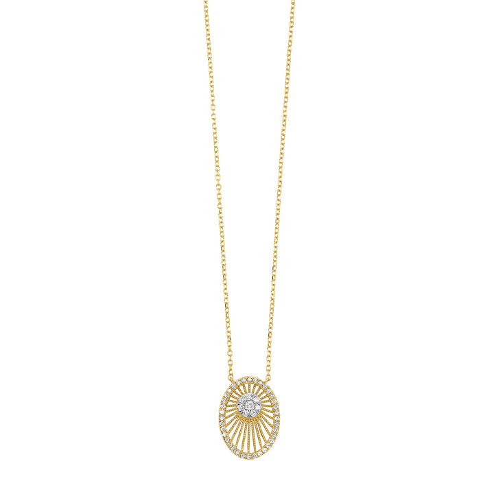 10Kt Yellow Gold Diamond 1/6Ctw Pendant