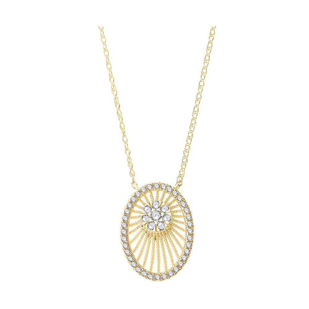 10Kt Yellow Gold Diamond 1/5Ctw Pendant