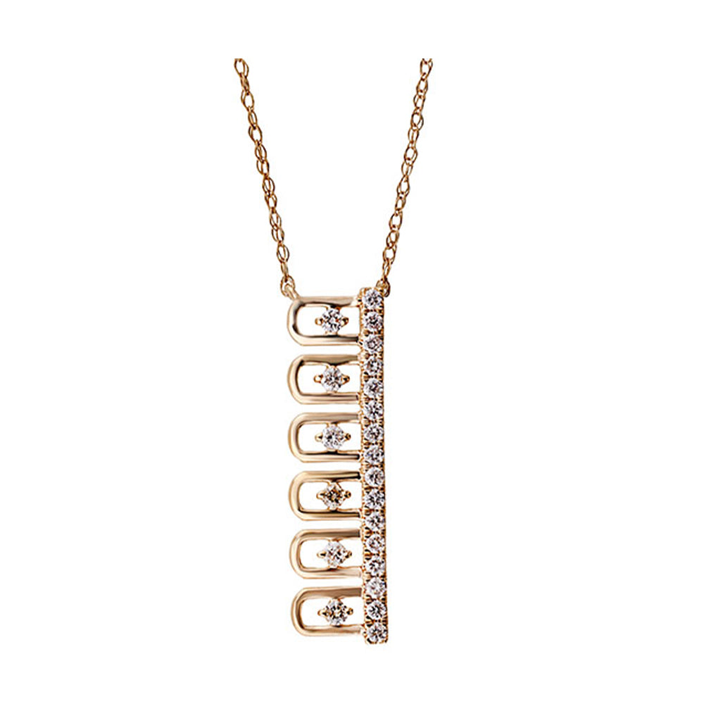 14Kt Yellow Gold Diamond 1/6Ctw Pendant