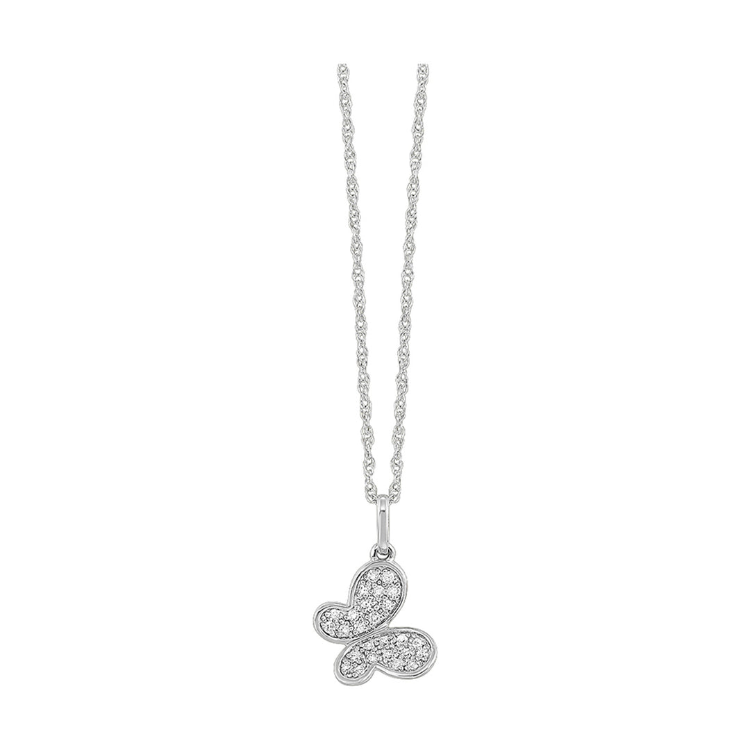 10Kt White Gold Diamond 1/12Ctw Pendant