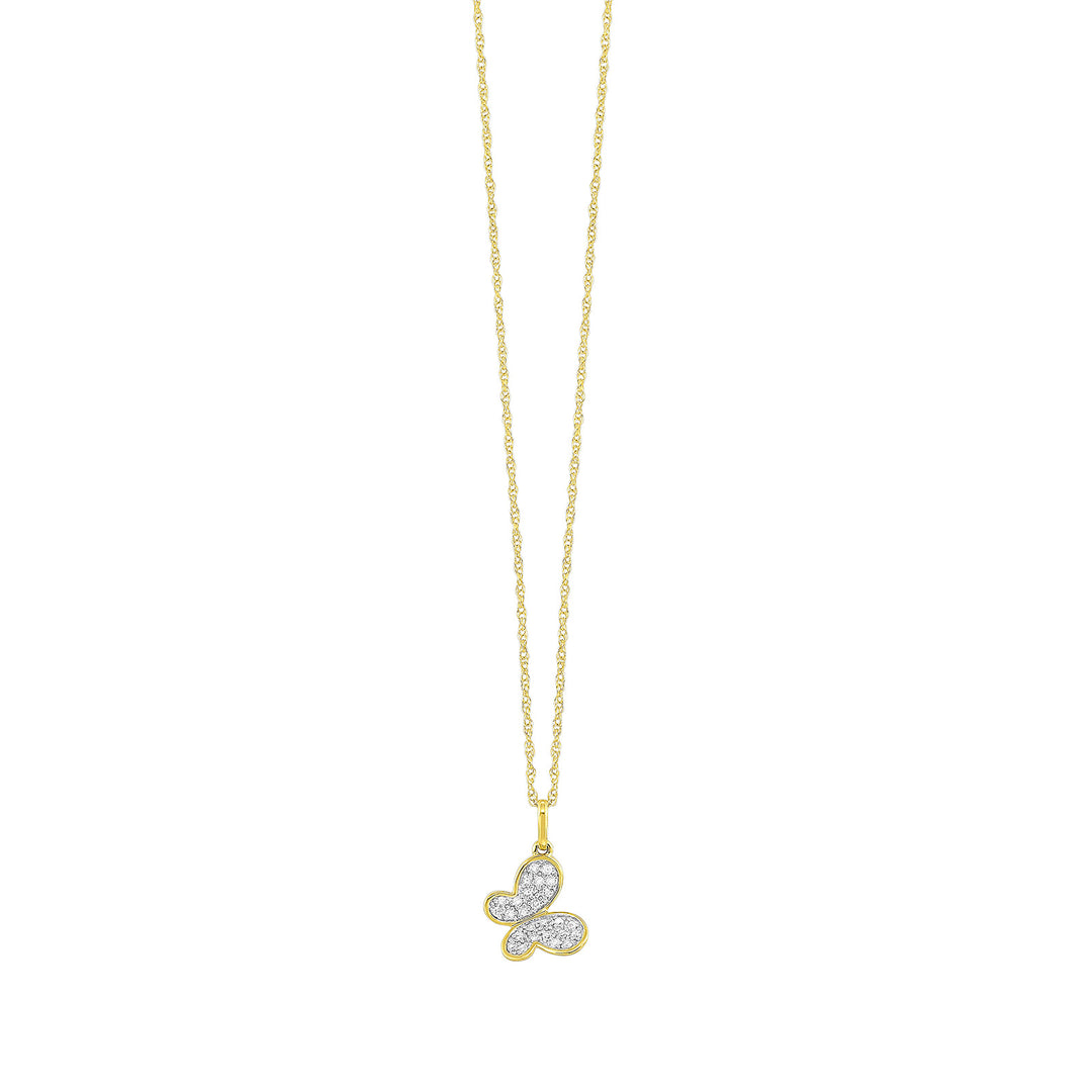 10Kt Yellow Gold Diamond 1/15Ctw Pendant