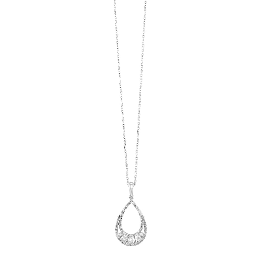 10Kt White Gold Diamond 1/4Ctw Pendant
