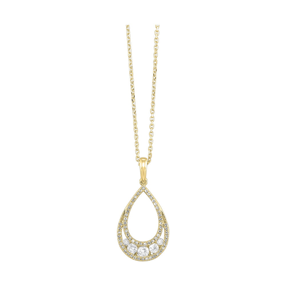 10Kt Yellow Gold Diamond 1/4Ctw Pendant