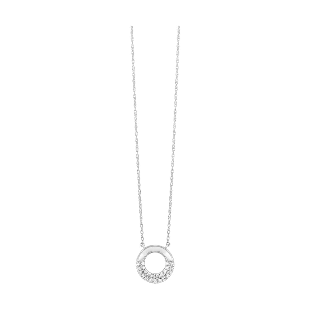 10Kt White Gold Diamond 1/7Ctw Pendant