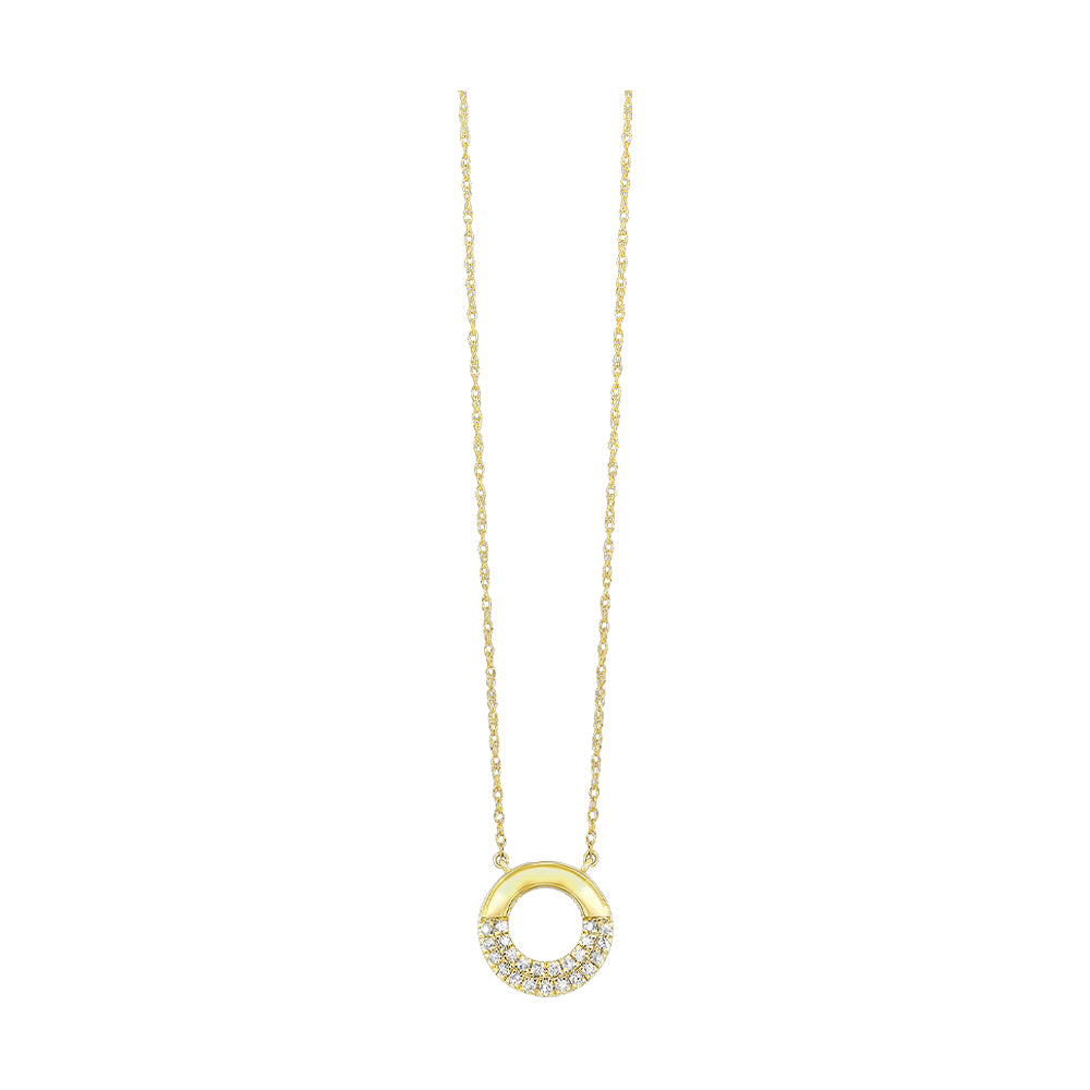 10Kt Yellow Gold Diamond 1/7Ctw Pendant