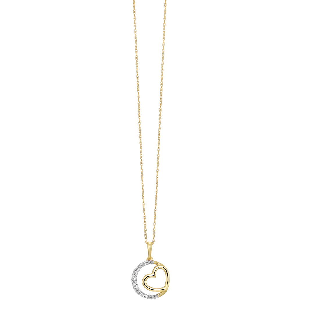 10Kt Yellow Gold Diamond 1/12Ctw Pendant