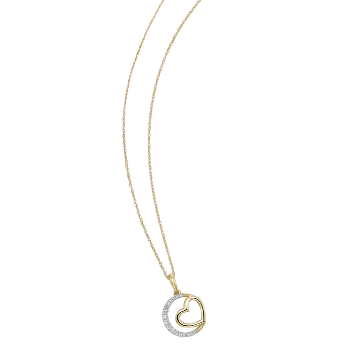 10Kt Yellow Gold Diamond 1/12Ctw Pendant