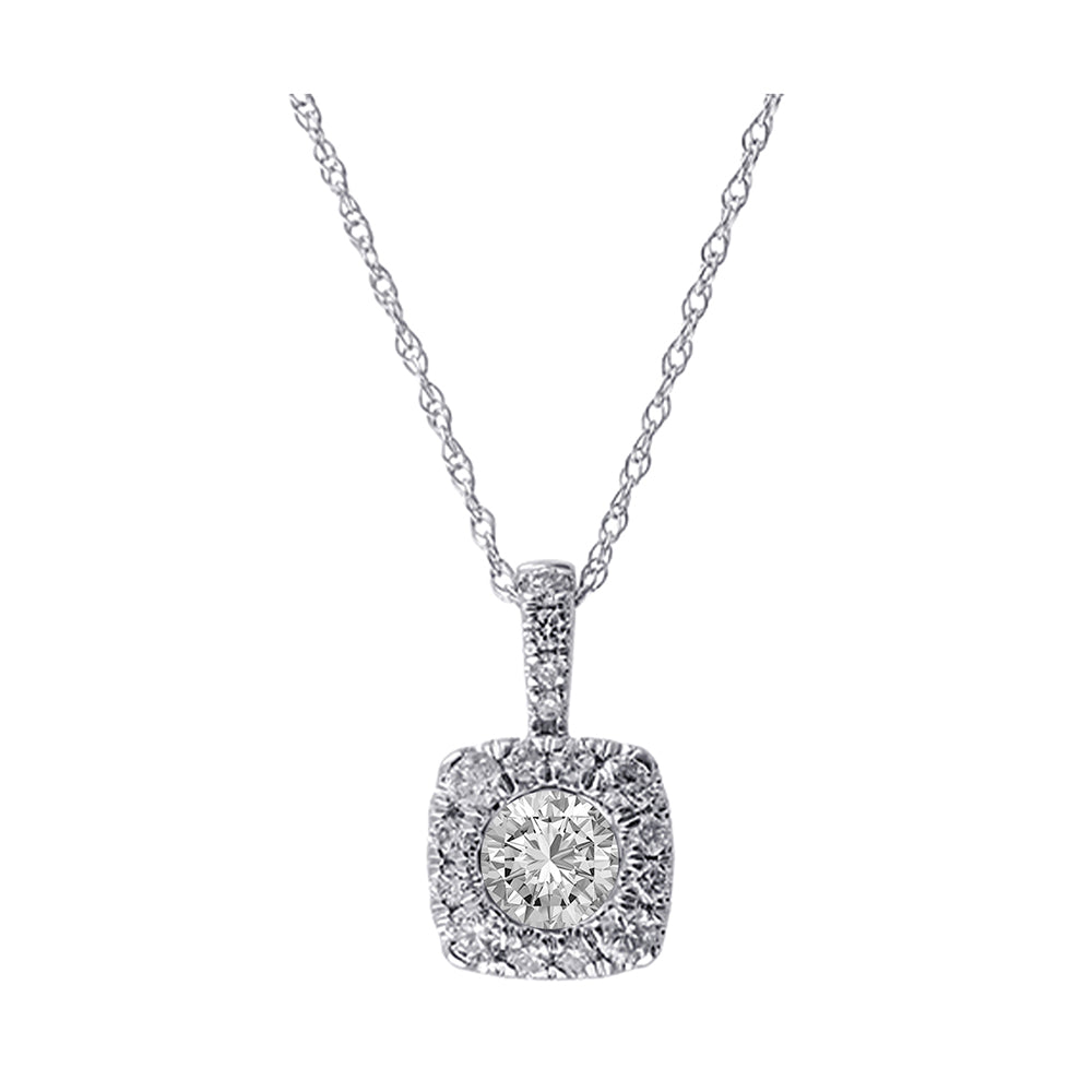 14Kt White Gold Diamond 5/8Ctw Pendant