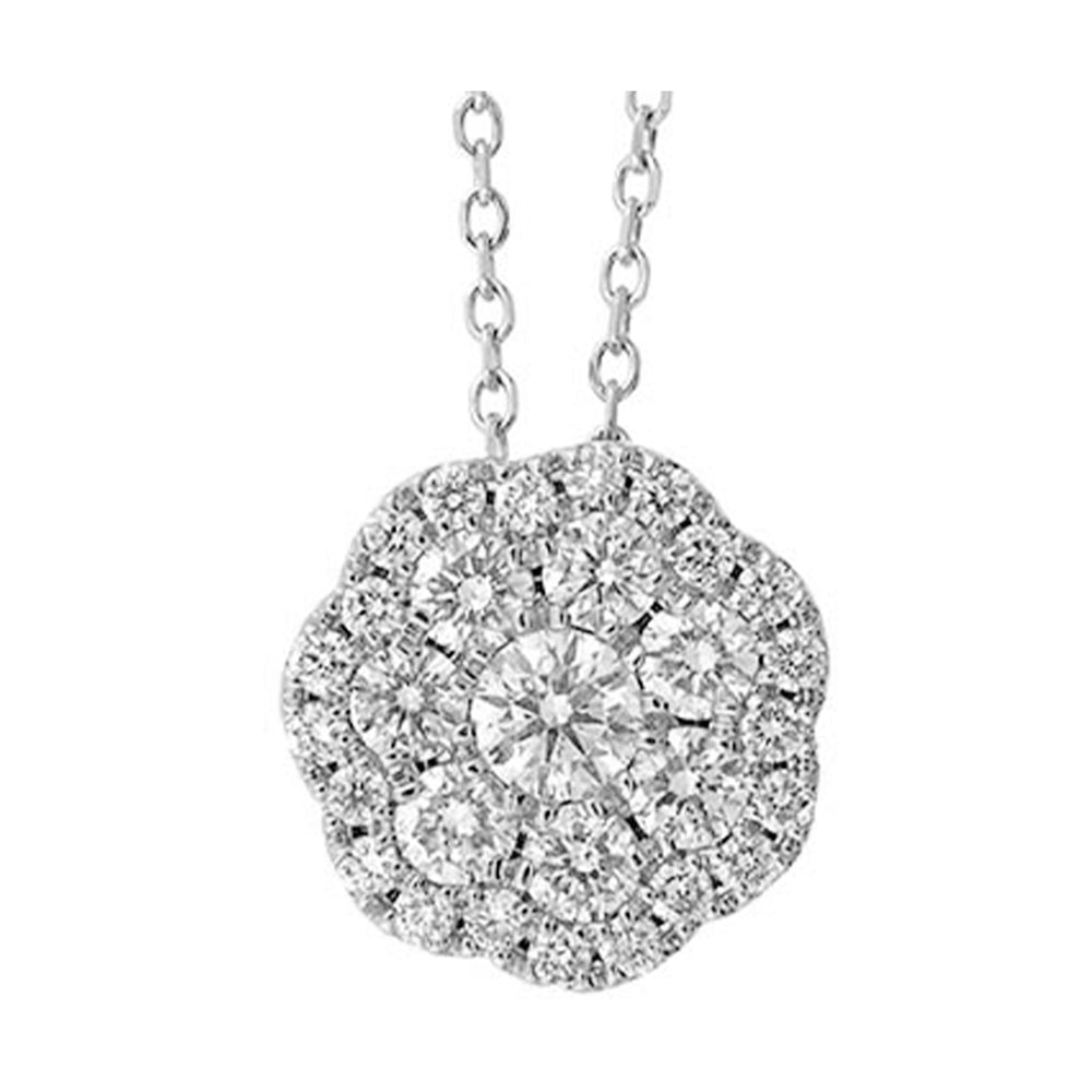 14Kt White Gold Diamond 1/2Ctw Pendant