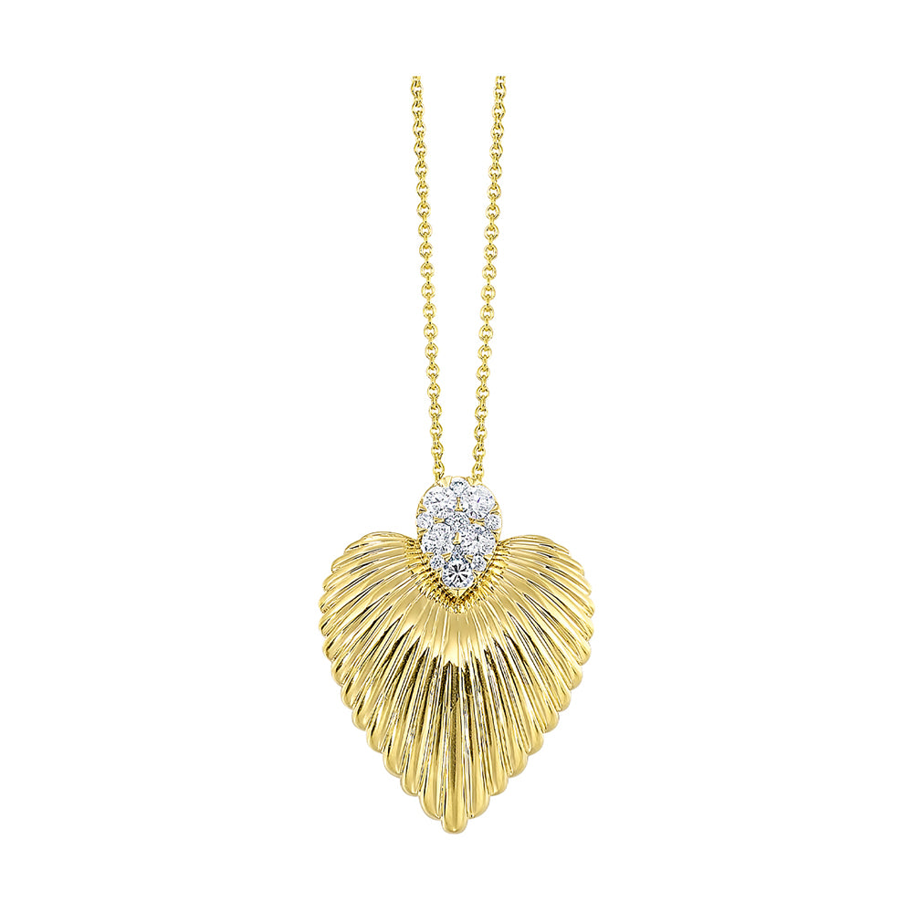 14Kt Yellow Gold Diamond 1/7Ctw Pendant
