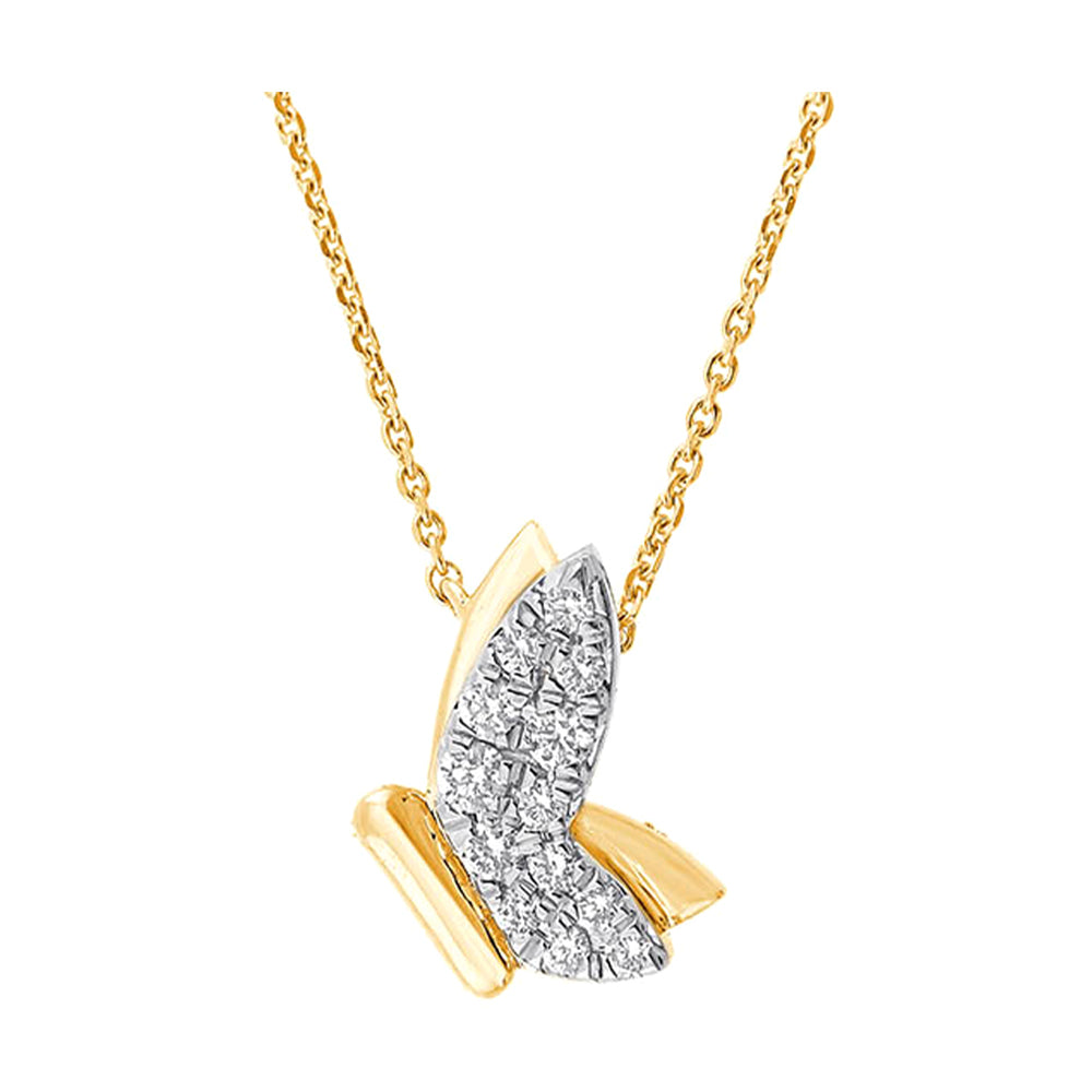 14Kt Yellow Gold Diamond 1/7Ctw Pendant