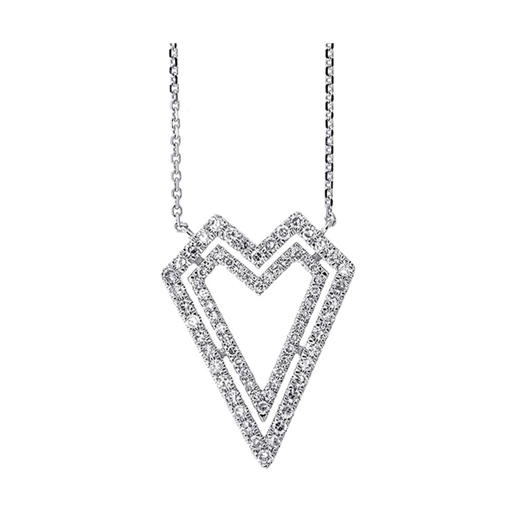 14Kt White Gold Diamond 1/3Ctw Pendant