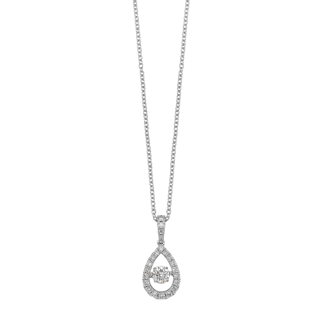 14Kt White Gold Diamond 1/4Ctw Pendant