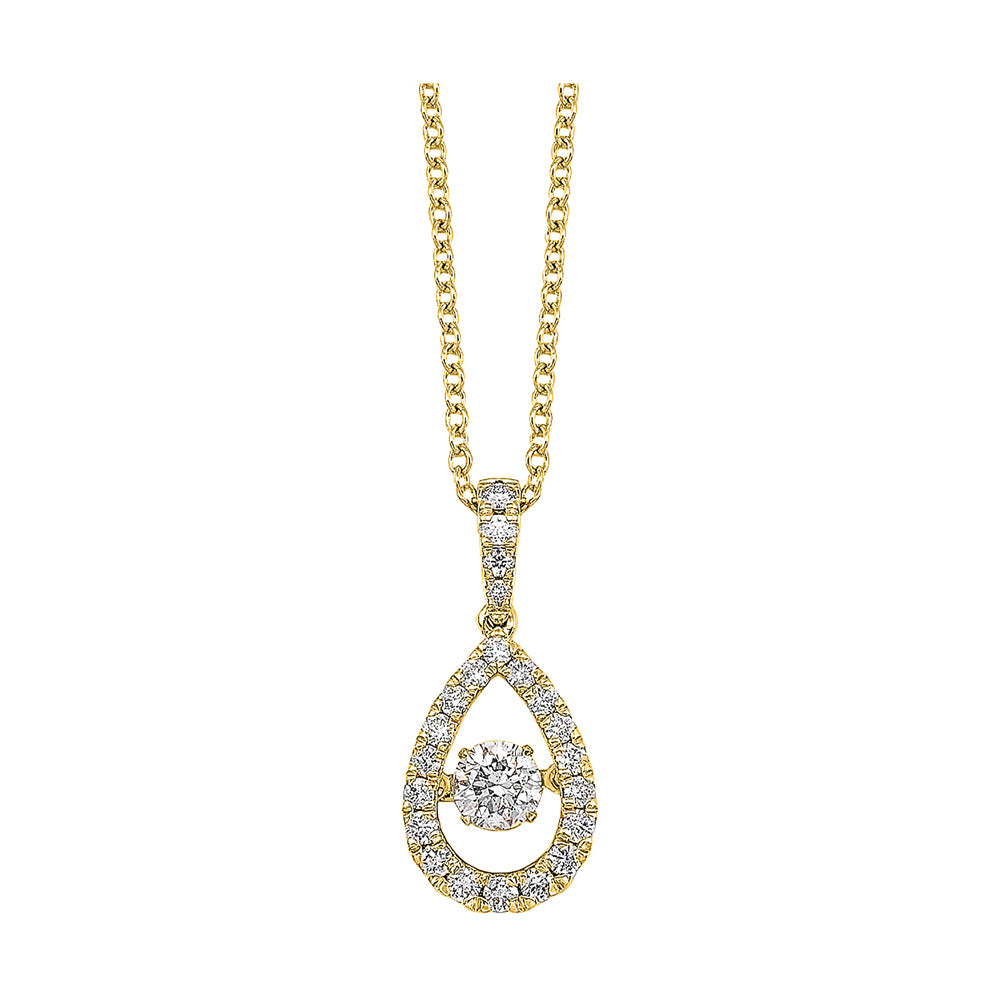 14Kt Yellow Gold Diamond 1/4Ctw Pendant