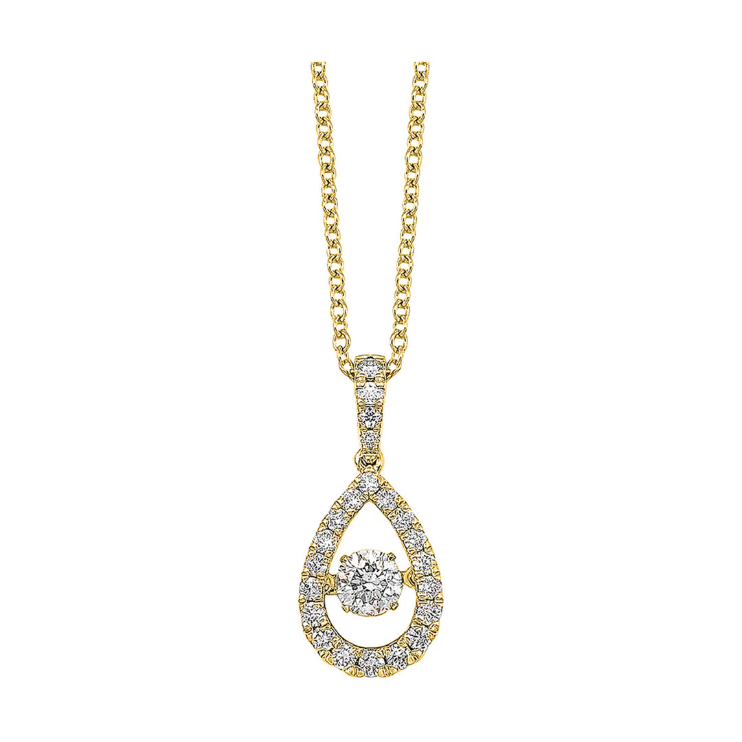 14Kt Yellow Gold Diamond 1/4Ctw Pendant