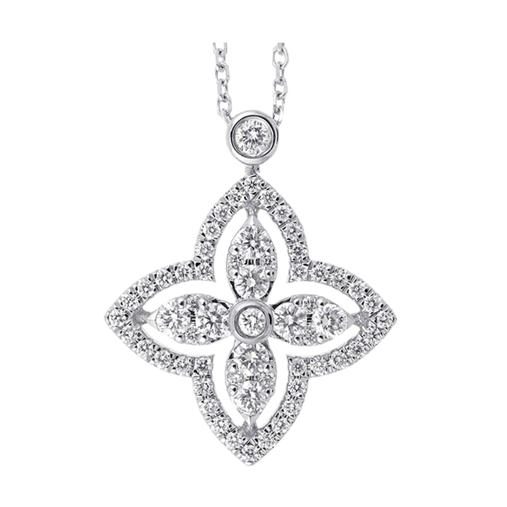 14Kt White Gold Diamond 1/3Ctw Pendant