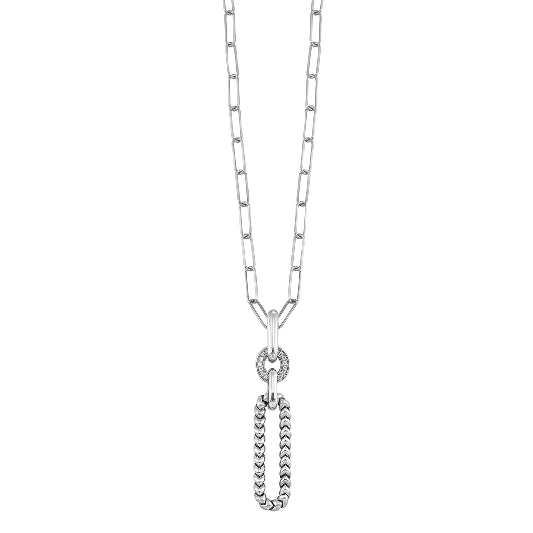 Silver White Diamond 1/10Ctw Pendant