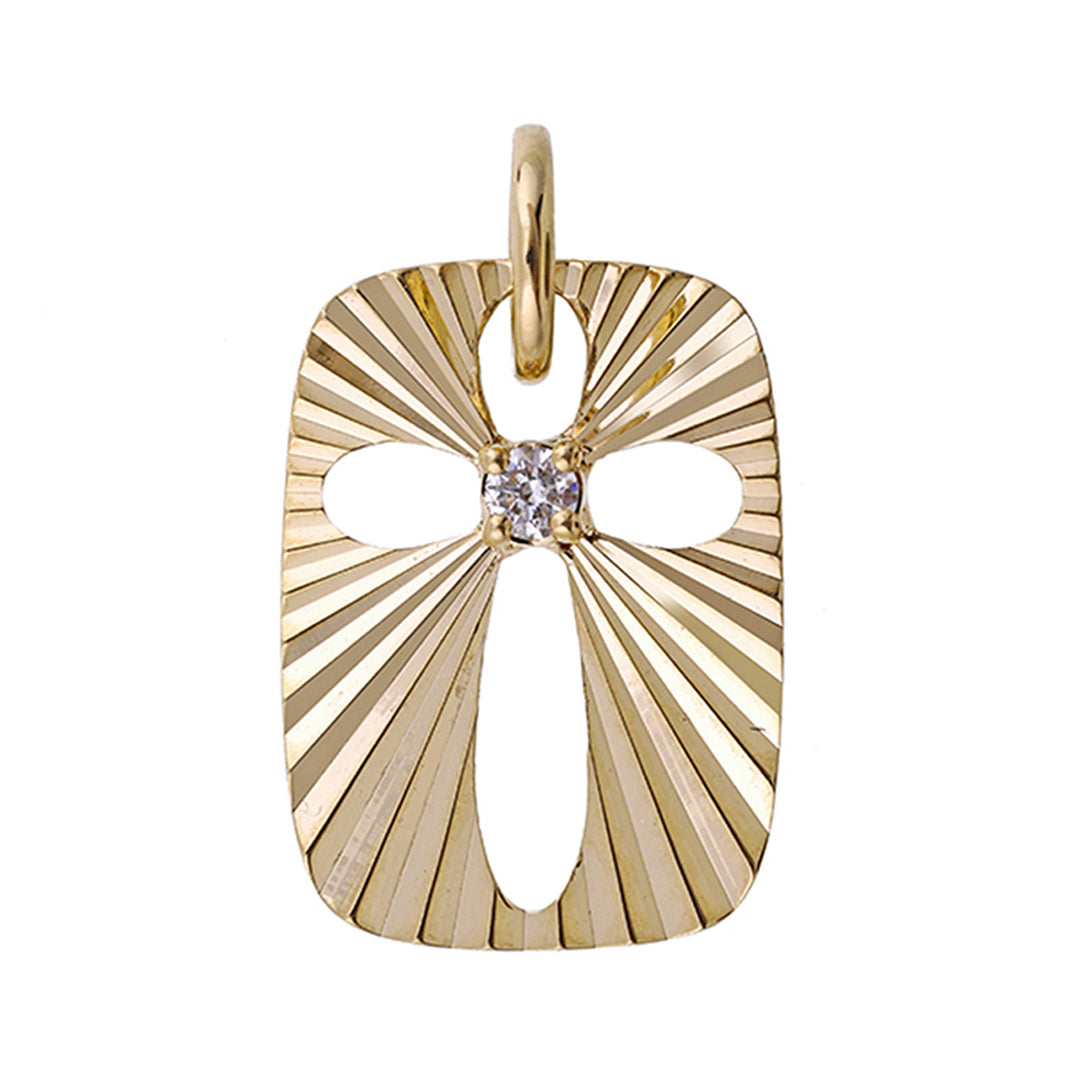 14Kt Yellow GolD Diamond 1/50Ctw Earring