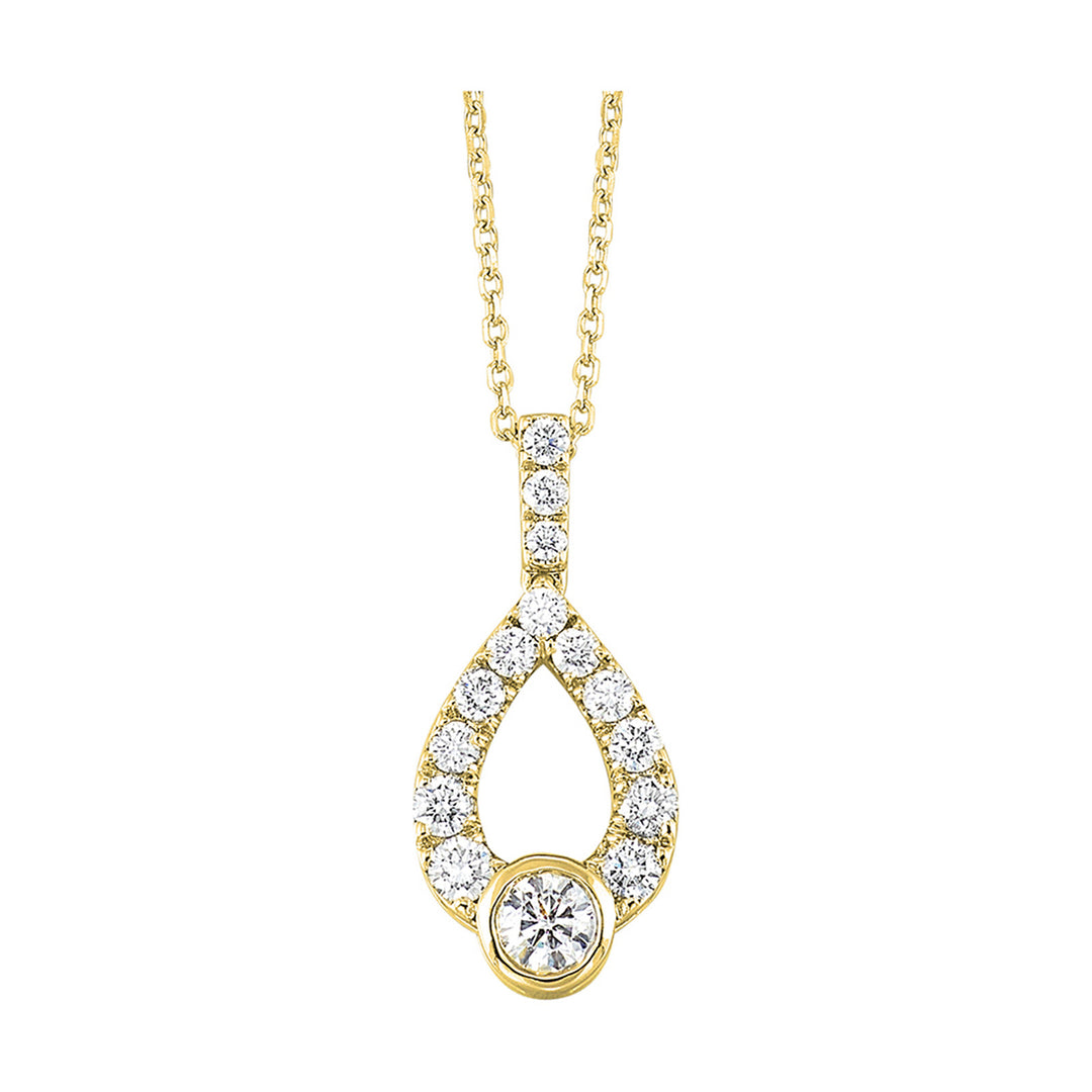 14Kt Yellow Gold Diamond 1/4Ctw Pendant