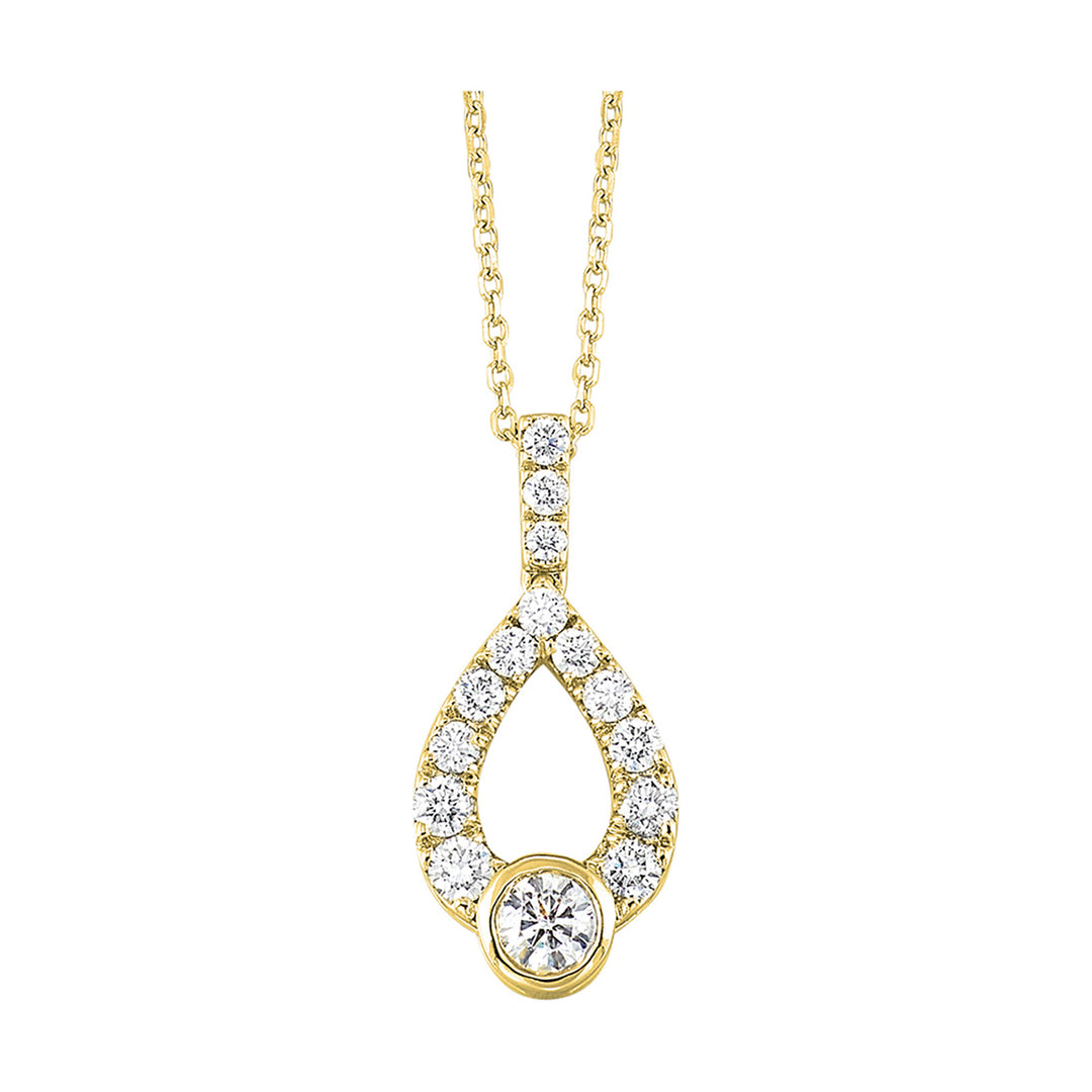 14Kt Yellow Gold Diamond 1/2Ctw Pendant