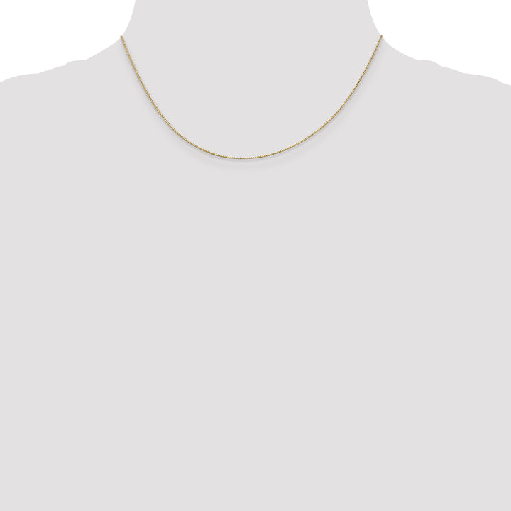 14k .5mm Box with Spring Ring Clasp Chain