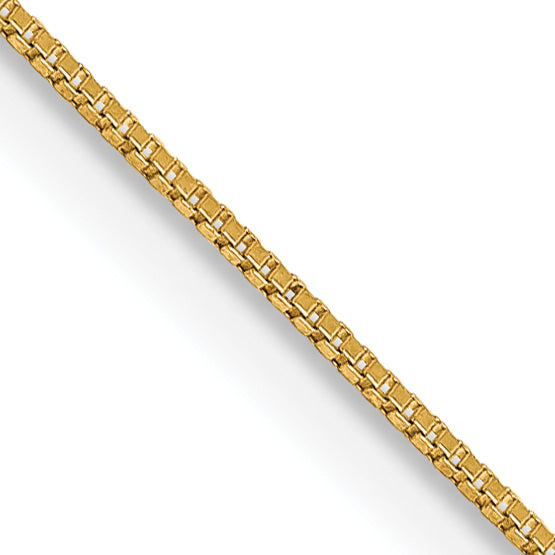 14k .5mm Box with Spring Ring Clasp Chain