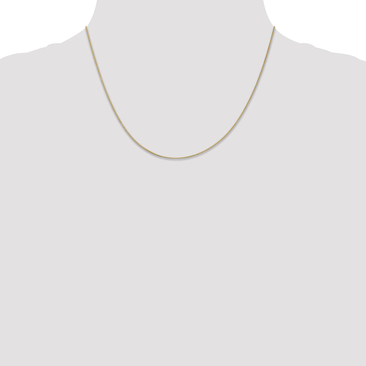 14k .5mm Box with Spring Ring Clasp Chain