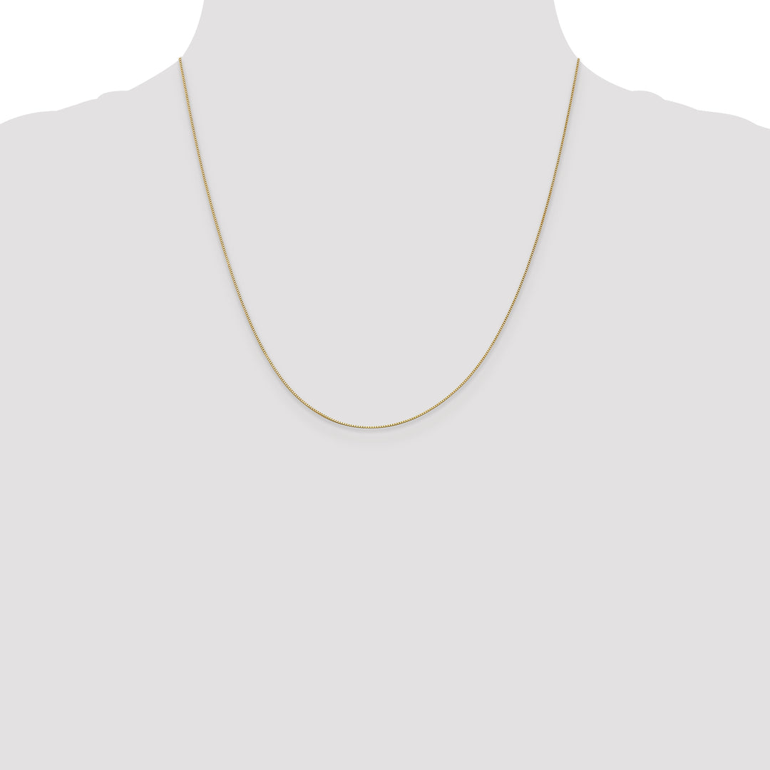 14k .5mm Box with Spring Ring Clasp Chain