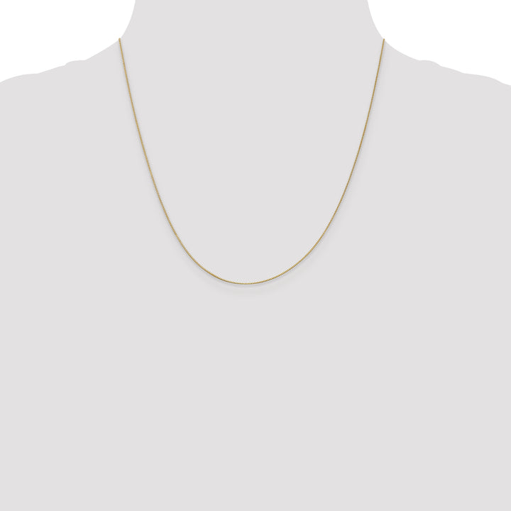 14k .5mm Box with Spring Ring Clasp Chain