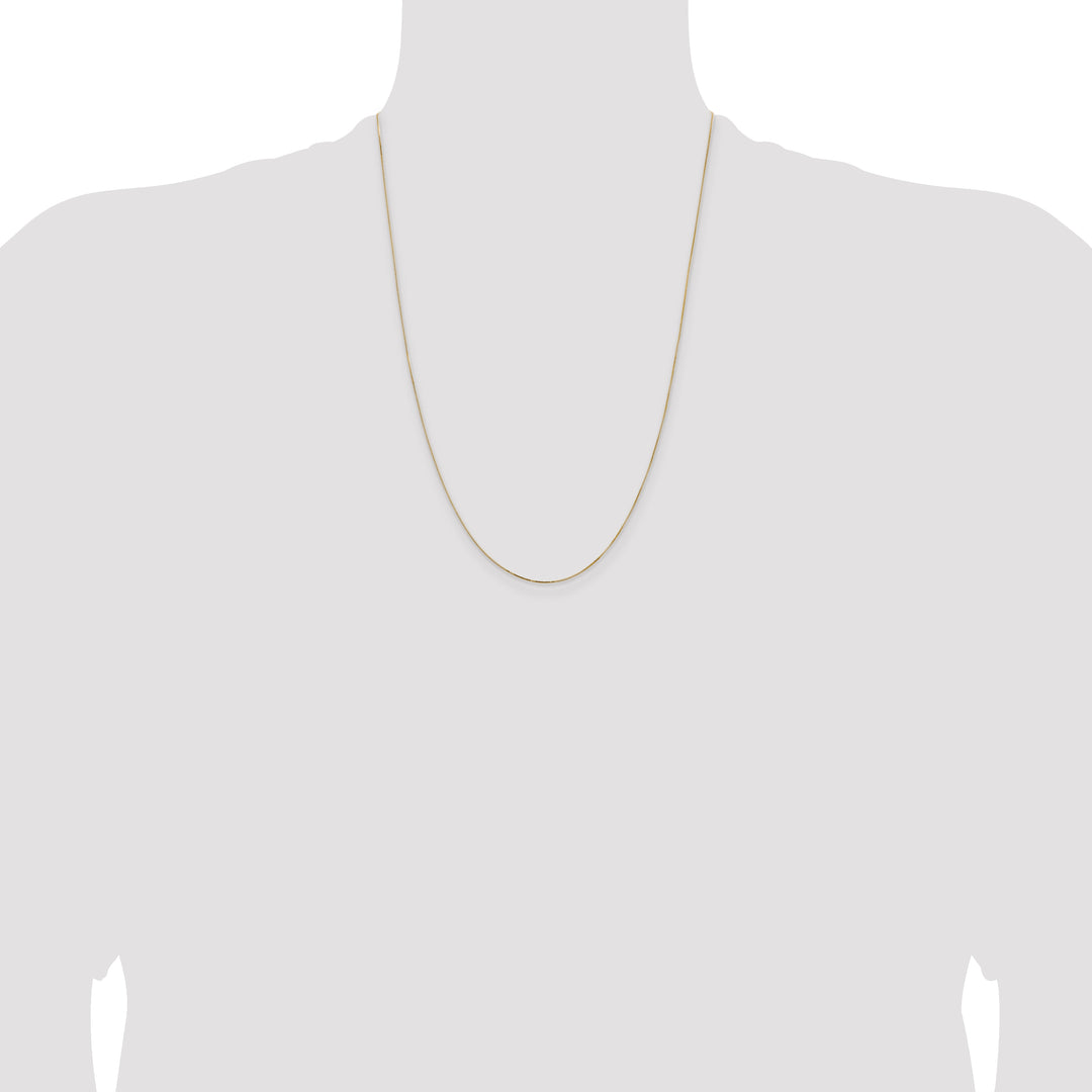 14k .5mm Box with Spring Ring Clasp Chain