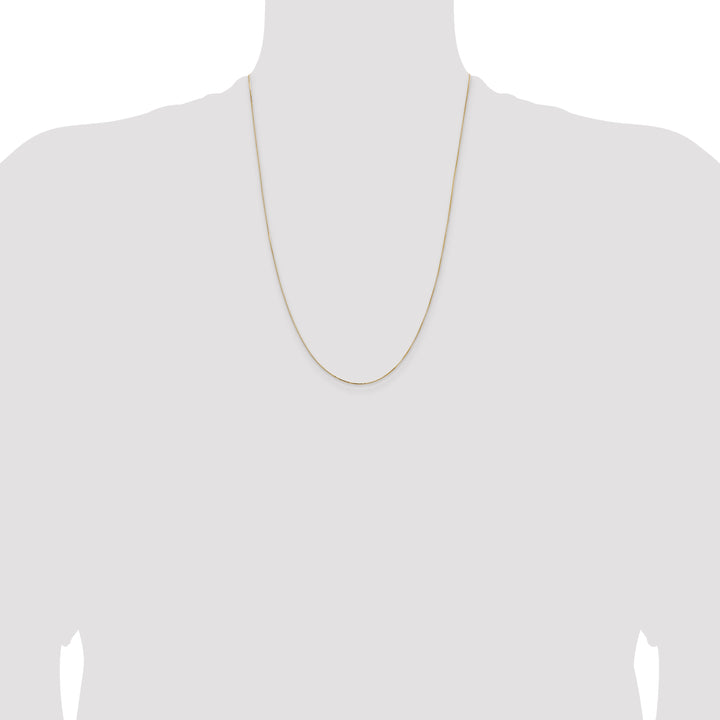14k .5mm Box with Spring Ring Clasp Chain