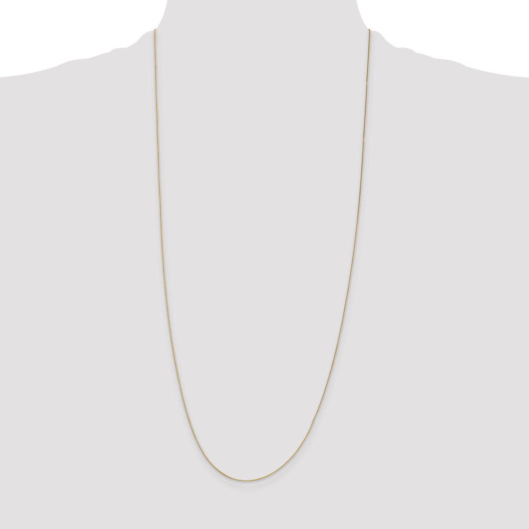 14k .5mm Box with Spring Ring Clasp Chain