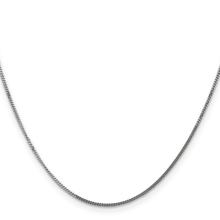 14k White Gold 1.3mm Curb Pendant Chain