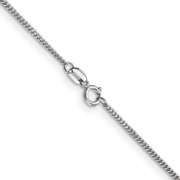 14k White Gold 1.3mm Curb Pendant Chain
