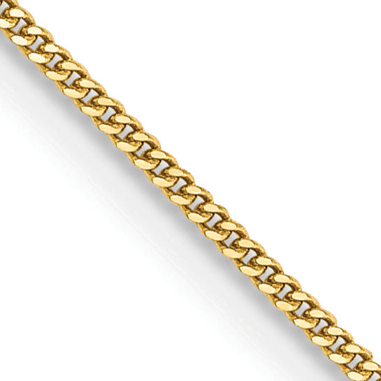 14k .9mm Curb Pendant Chain
