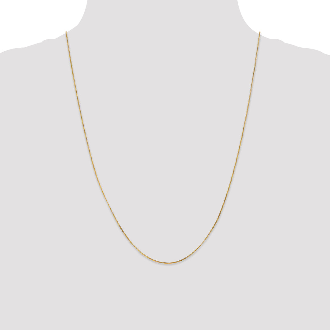 14k .9mm Curb Pendant Chain