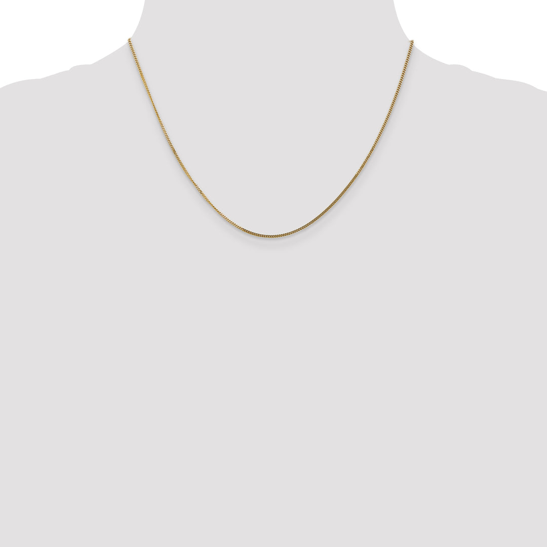 14k 1.3mm Curb Pendant Chain