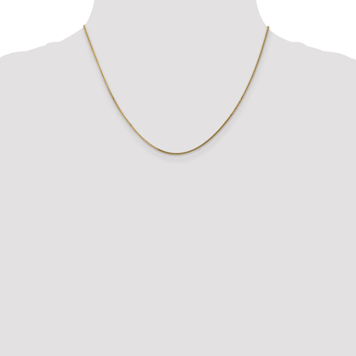 14k 1.3mm Curb Pendant Chain