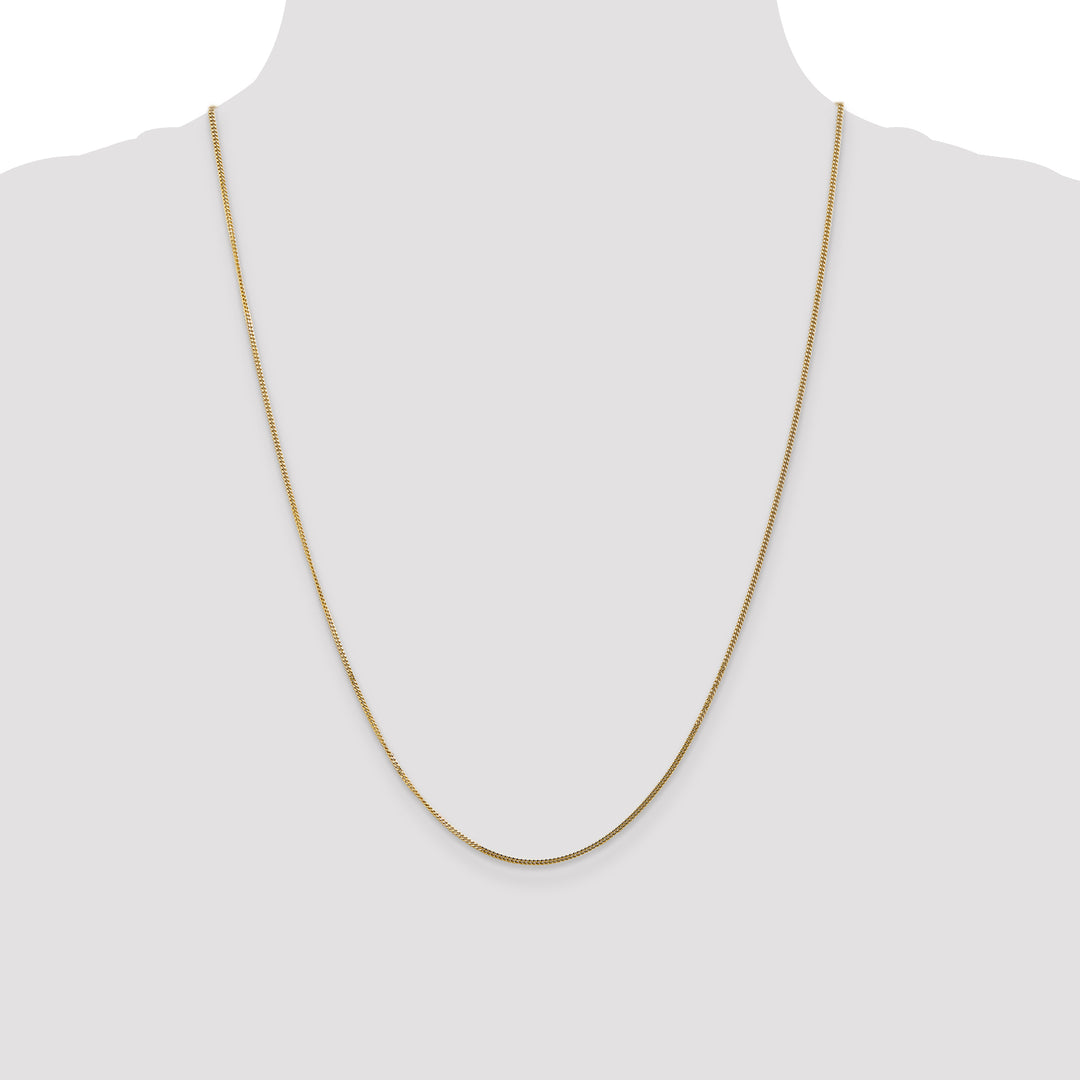 14k 1.3mm Curb Pendant Chain