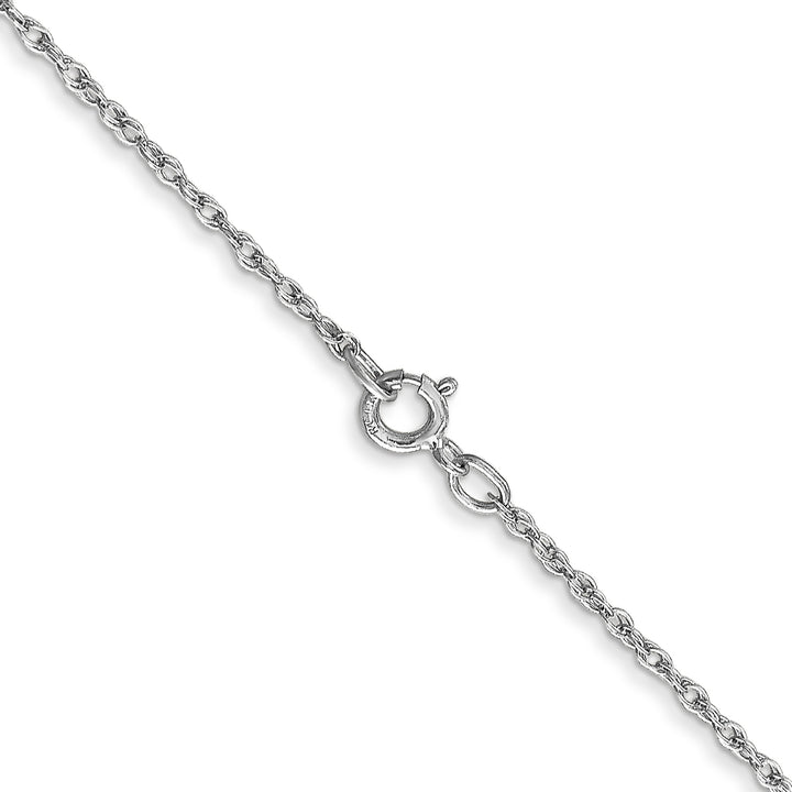 14k WG .8mm Polished Light Baby Rope Chain